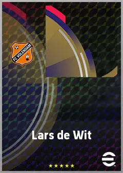 Lars de Wit eFootball 2026 player card, 61 OVR CB