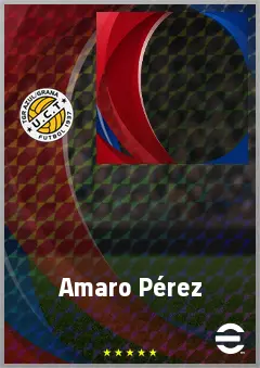 Amaro Pérez eFootball 2026 player card, 62 OVR CF