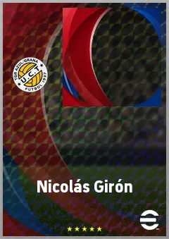 Nicolás Girón eFootball 2026 player card, 62 OVR CF