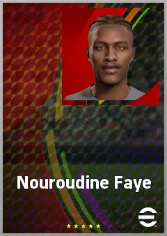 Nouroudine Faye eFootball 2026 player card, 64 OVR CF