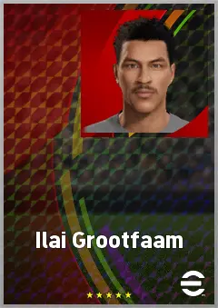 Ilai Grootfaam eFootball 2026 player card, 61 OVR AMF