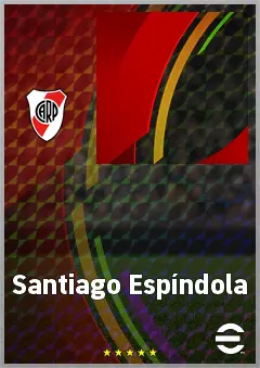 Santiago Espíndola eFootball 2026 player card, 63 OVR CMF