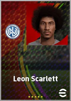 Leon Scarlett eFootball 2026 player card, 61 OVR LWF