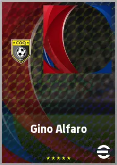 Gino Alfaro eFootball 2026 player card, 63 OVR RWF