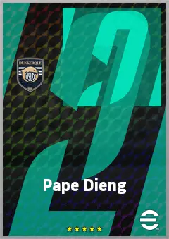 Pape Dieng eFootball 2026 player card, 61 OVR CF