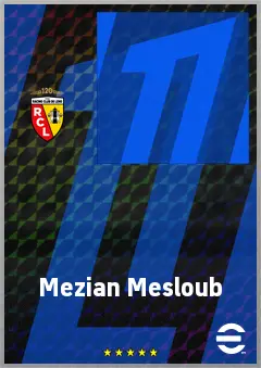 Mezian Mesloub eFootball 2026 player card, 62 OVR CMF