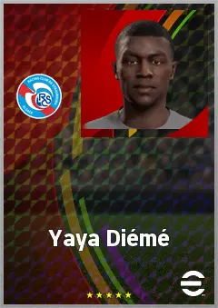 Yaya Diémé eFootball 2026 player card, 64 OVR RWF