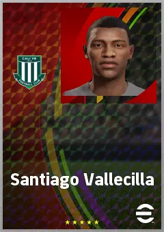 Santiago Vallecilla eFootball 2026 player card, 63 OVR CB
