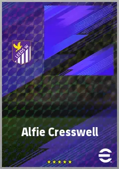 Alfie Cresswell eFootball 2026 player card, 64 OVR DMF