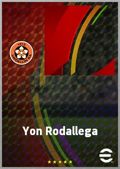 Yon Rodallega eFootball 2026 player card, 62 OVR CMF