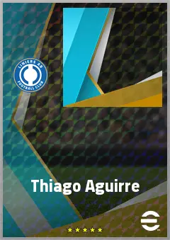 Thiago Aguirre eFootball 2026 player card, 64 OVR CF