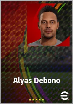 Alyas Debono eFootball 2026 player card, 61 OVR CB