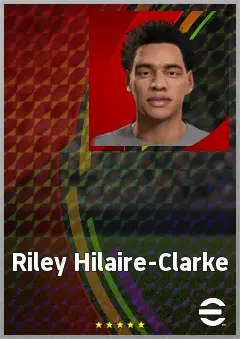 Riley Hilaire-Clarke eFootball 2026 player card, 59 OVR RWF