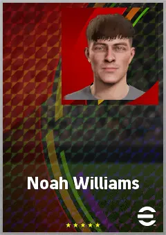 Noah Williams eFootball 2026 player card, 61 OVR LB