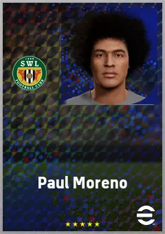 Paul Moreno eFootball 2026 player card, 61 OVR CMF