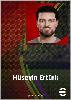 Hüseyin Ertürk eFootball 2026 player card, 62 OVR CF