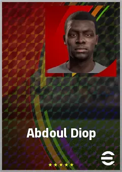 Abdoul Diop eFootball 2026 player card, 60 OVR CF
