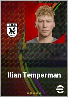 Ilian Temperman eFootball 2026 player card, 61 OVR CMF