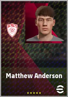 Matthew Anderson eFootball 2026 player card, 68 OVR LB