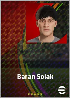 Baran Solak eFootball 2026 player card, 59 OVR LWF