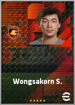 Wongsakorn S. eFootball 2026 player card, 65 OVR CF