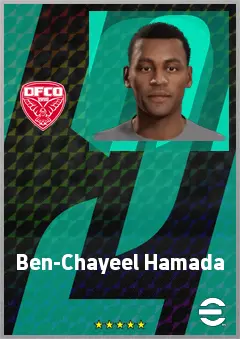 Ben-Chayeel Hamada eFootball 2026 player card, 64 OVR CMF