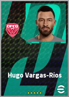 Hugo Vargas-Ríos eFootball 2026 player card, 63 OVR CMF