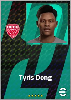 Tyris Dong eFootball 2026 player card, 61 OVR CF