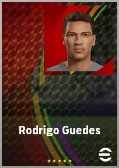 Rodrigo Guedes eFootball 2026 player card, 62 OVR CMF