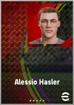 Alessio Hasler eFootball 2026 player card, 60 OVR LMF