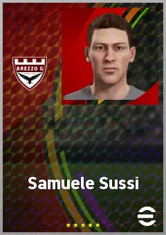Samuele Sussi eFootball 2026 player card, 61 OVR LWF