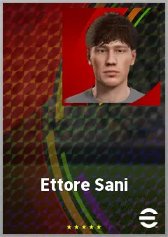 Ettore Sani eFootball 2026 player card, 64 OVR CMF