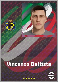 Vincenzo Battista eFootball 2026 player card, 60 OVR RWF