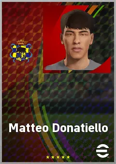 Matteo Donatiello eFootball 2026 player card, 62 OVR CMF