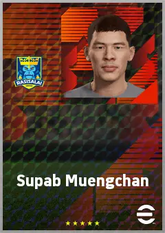Supab Muengchan eFootball 2026 player card, 64 OVR LWF