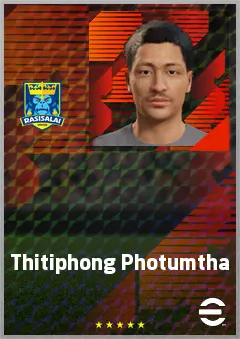 Thitiphong Photumtha eFootball 2026 player card, 64 OVR CB