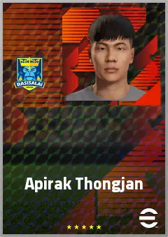 Apirak Thongjan eFootball 2026 player card, 60 OVR RB