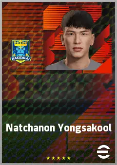 Natchanon Yongsakool eFootball 2026 player card, 69 OVR CMF