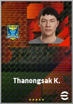 Thanongsak K. eFootball 2026 player card, 63 OVR CMF