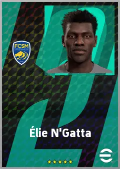 Élie N'Gatta eFootball 2026 player card, 62 OVR RB