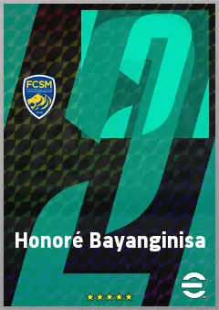 Honoré Bayanginisa eFootball 2026 player card, 59 OVR CMF