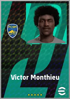 Victor Monthieu eFootball 2026 player card, 60 OVR CF