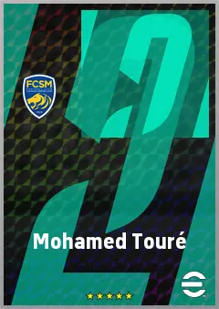 Mohamed Touré eFootball 2026 player card, 61 OVR CB