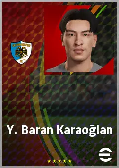 Y. Baran Karaoğlan eFootball 2026 player card, 59 OVR CB
