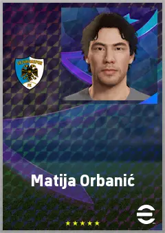 Matija Orbanić eFootball 2026 player card, 68 OVR GK