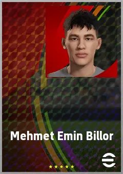 Mehmet Emin Billor eFootball 2026 player card, 59 OVR CF