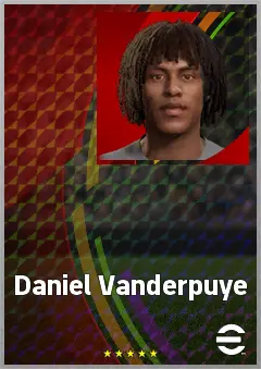Daniel Vanderpuye eFootball 2026 player card, 59 OVR CF