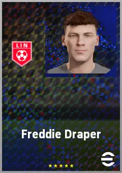 Freddie Draper eFootball 2026 player card, 67 OVR CF