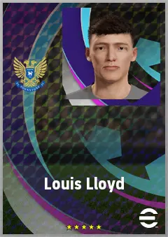 Louis Lloyd eFootball 2026 player card, 61 OVR CF