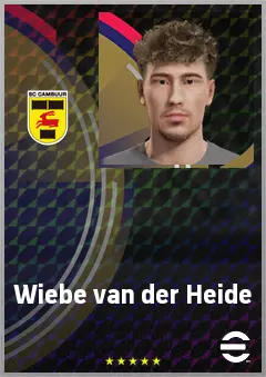 Wiebe van der Heide eFootball 2026 player card, 60 OVR CMF